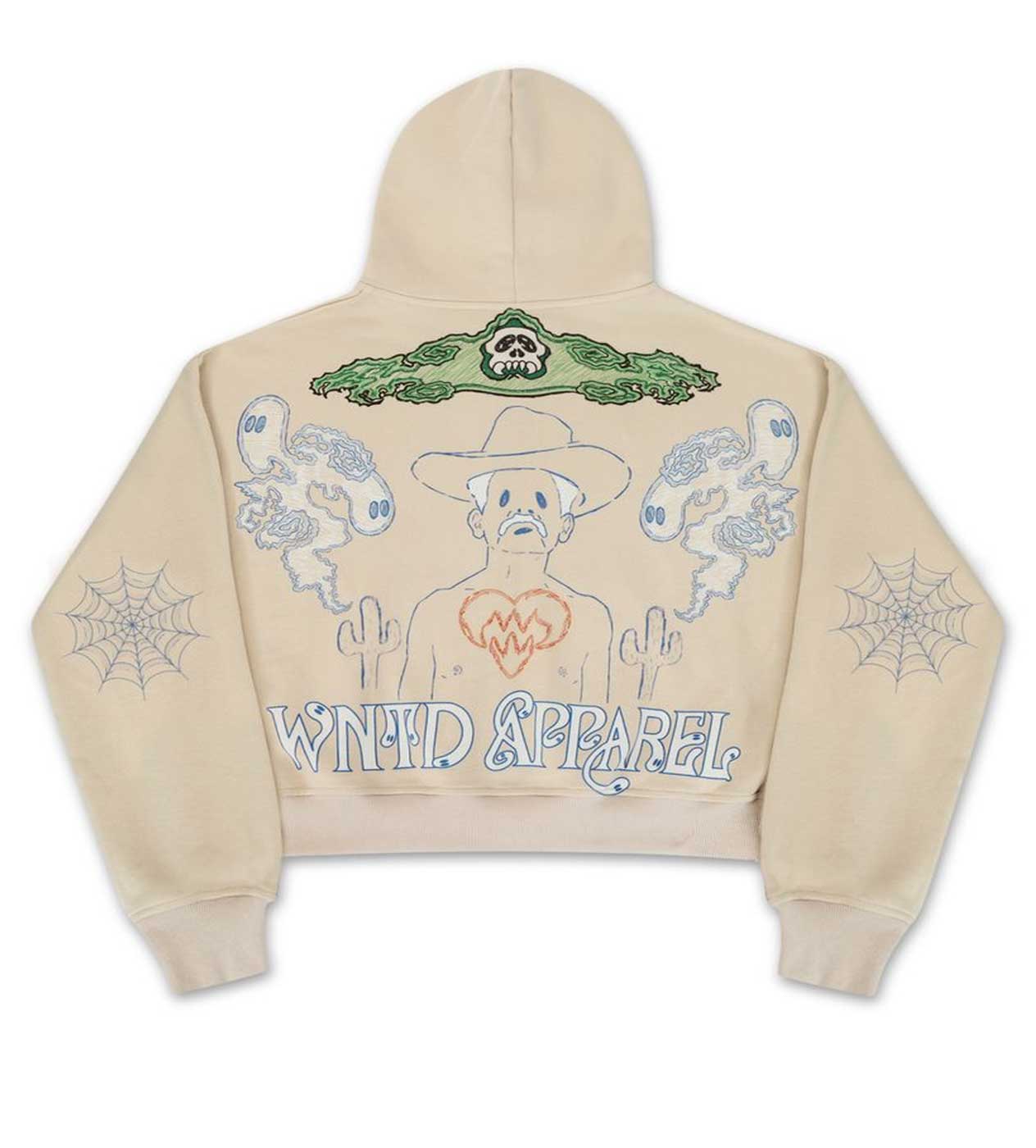 WNTD Sketch Zip Up Hoodie Cream