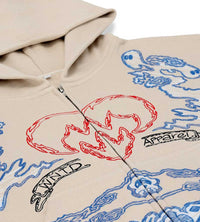WNTD Sketch Zip Up Hoodie Cream