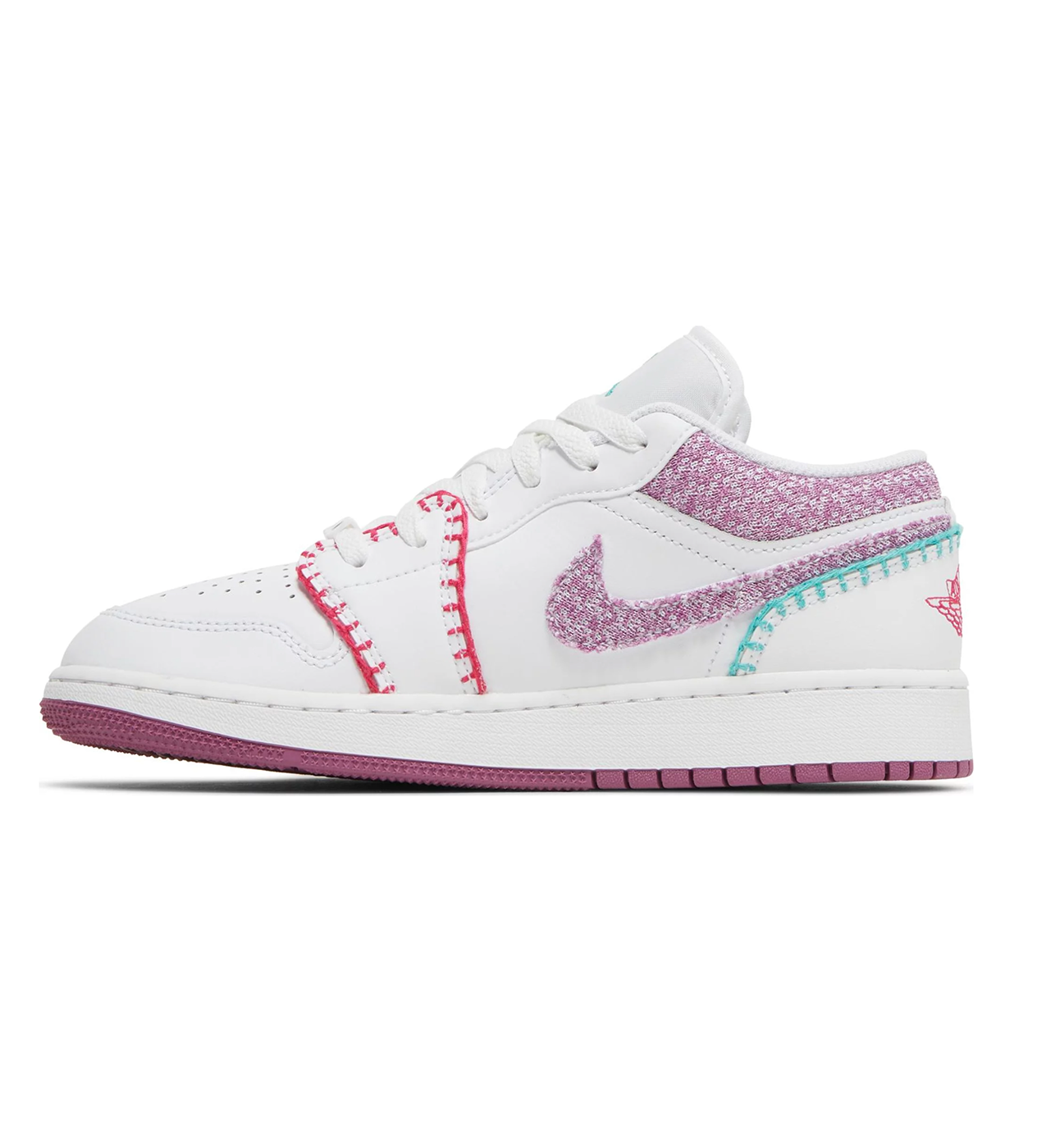 Jordan 1 Low 'White Light Bordeaux' (GS)