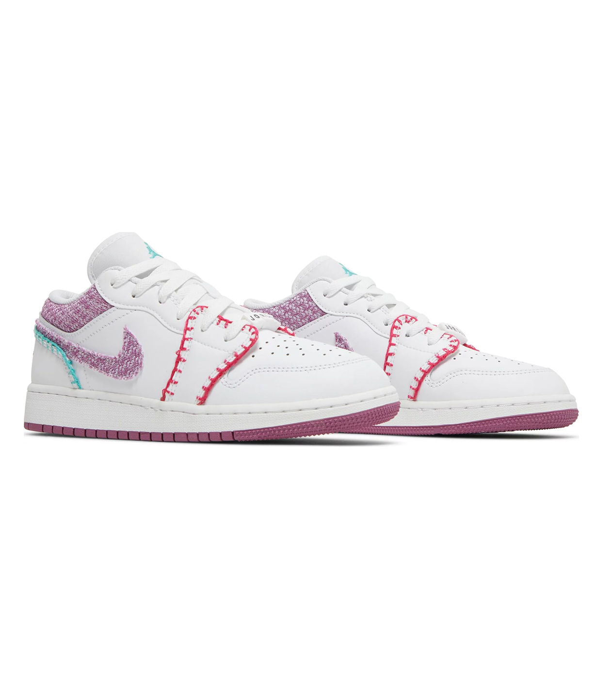 Jordan 1 Low 'White Light Bordeaux' (GS)