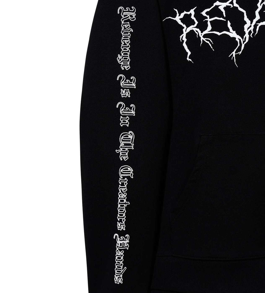 Revenge Xxxtentacion Lightning Hoodie Black Side View