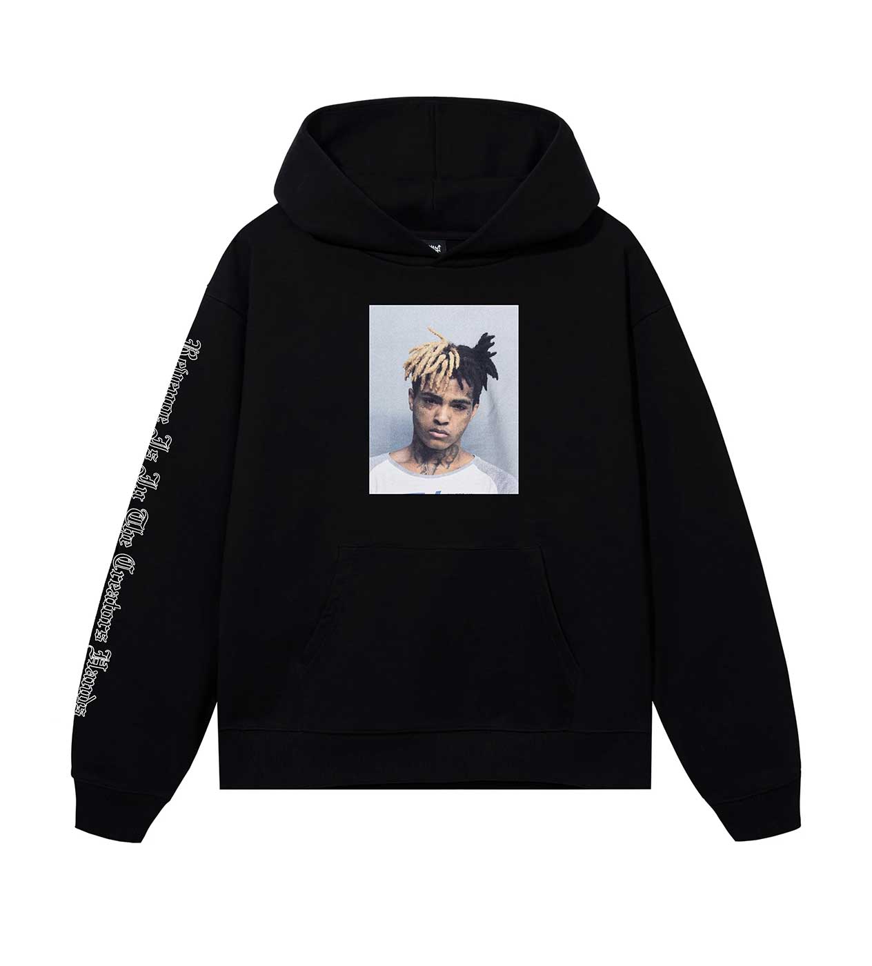 Revenge Xxxtentacion Mugshot Hoodie Black Front