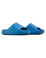 Yeezy YS-01 Slides blue, pair shown from the front