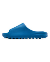 Yeezy YS-01 Slides blue, opposite side view of the sculpted foam slide