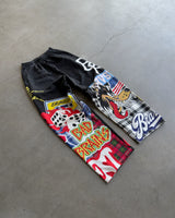 Bravest Studios Patchwork Baggy Sweatpants Black