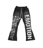 Mixed Emotions Cupid Flare Sweatpants Black