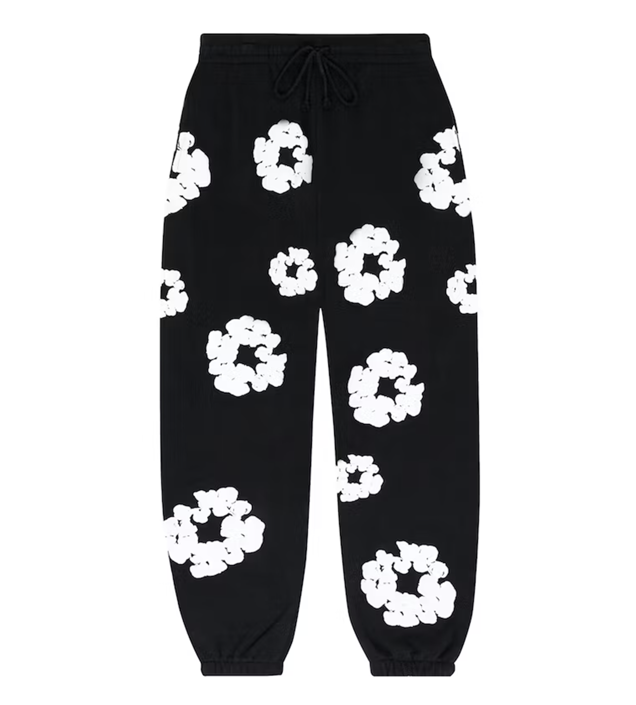 Denim Tear Cotton Wreath Black Sweatpants