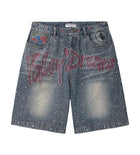 Vale Forever Iced Out Jorts Blue