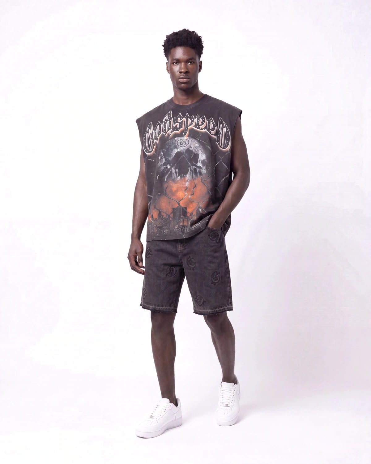 Godspeed Fences Sleeveless Tee Black