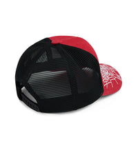 Sp5der Red Denim V2 Trucker Hat Red (Snapback)