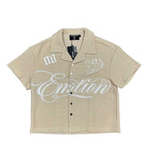 Mixed Emotions Signature Button Up Tee Cream