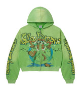 Vale Forever Taz Zip Up Hoodie Lime