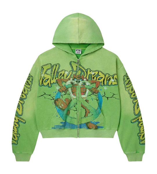 Vale Forever Taz Zip Up Hoodie Lime – Restock AR