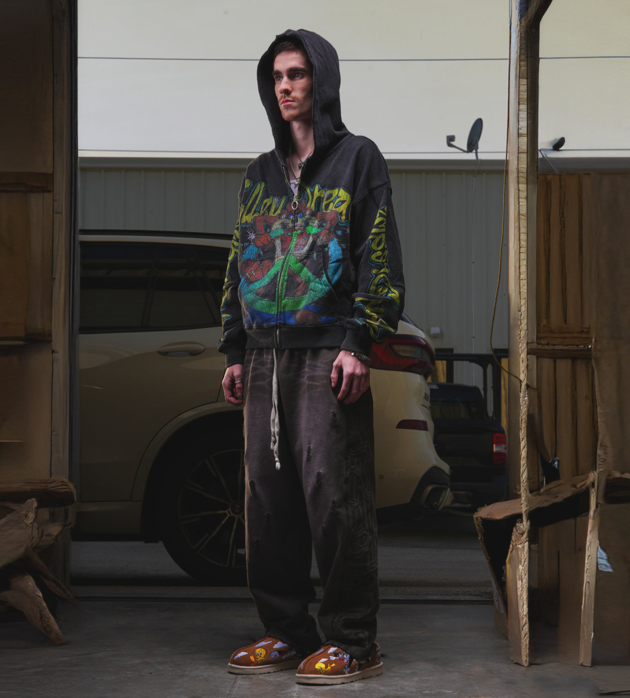 Vale Forever Taz Zip Up Hoodie Black – Restock AR