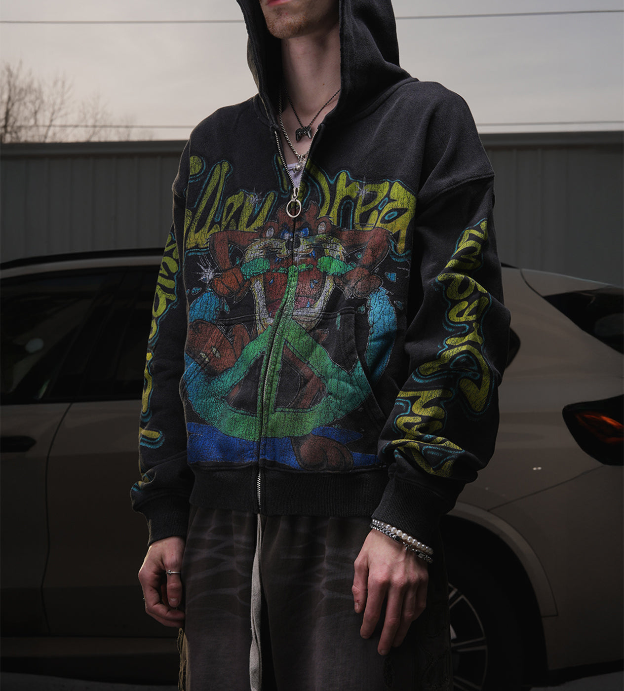 Vale Forever Taz Zip Up Hoodie Black – Restock AR