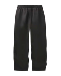 Triple Sevens Tracksuit Bottoms black, plain black back view with elastic waistband