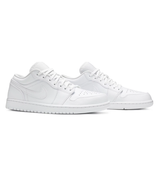 Jordan 1 Low 'Triple White Tumbled Leather'