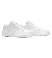 Jordan 1 Low 'Triple White Tumbled Leather'