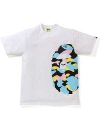 Bape New Multi Camo Side Big Ape Head Tee White