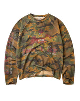 Vale Forever Boy Scout Thermal L/S Tee camo, long-sleeve crewneck with red chest and sleeve graphic, front view
